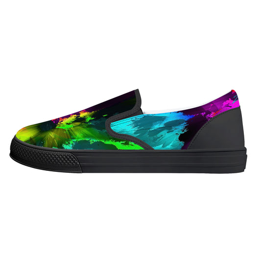 Color Implosion Slip-on Shoes Black