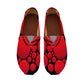 Red Twisted Ellipses Casual Flat Driving Shoe