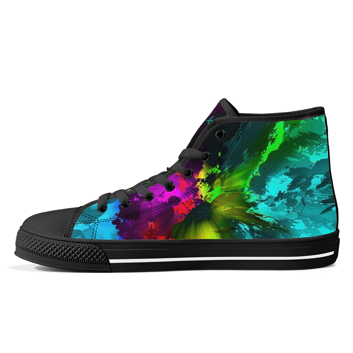 Color Implosion 2 High-Top Canvas Shoes- Black